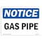 Signmission Safety Sign, OSHA Notice, 10" Height, 14" Width, Rigid Plastic, Gas Pipe Sign, Landscape OS-NS-P-1014-L-13018 - alternate 1